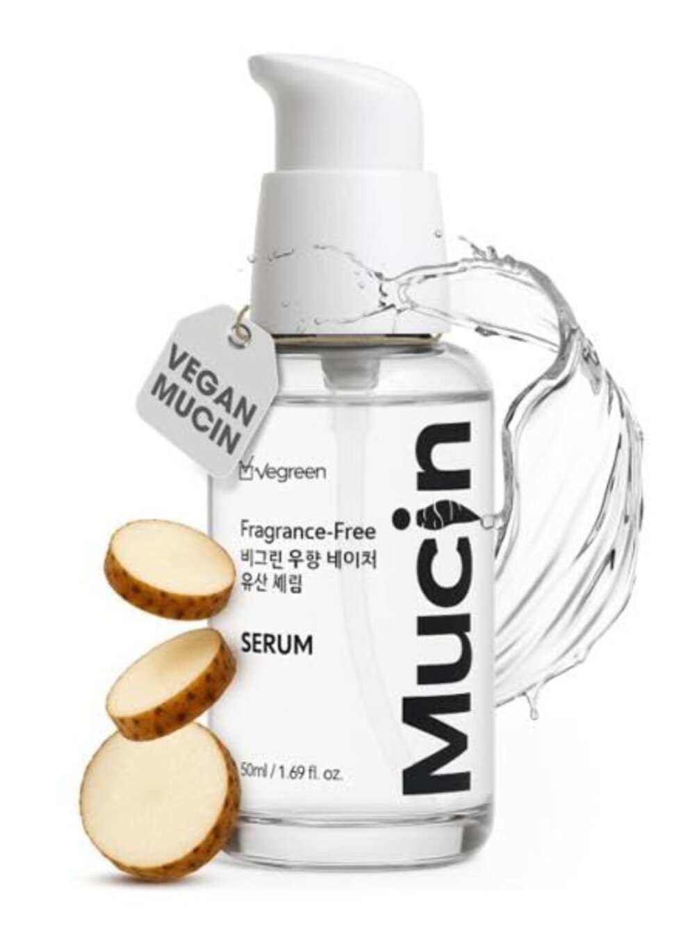 VEGREEN Nature Mucin Serum Vegan Unscented 50 ml / 1.69 fl oz Korean Skincare